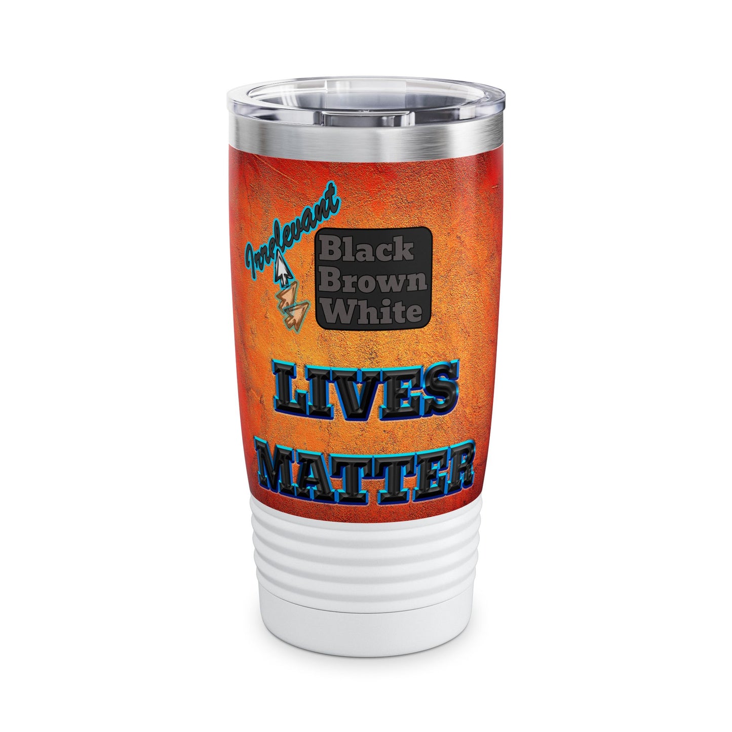 irrelevant - Ringneck Tumbler, 20oz (burnt orange)