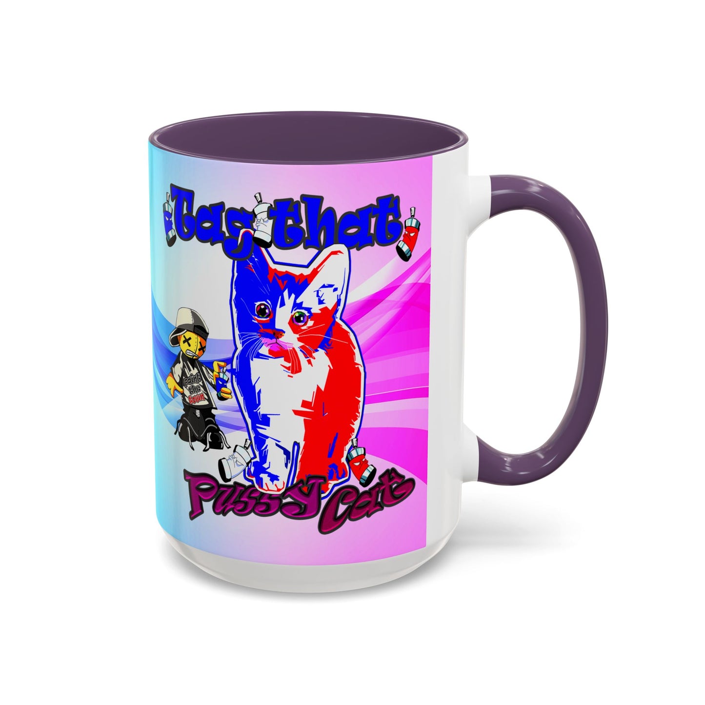 tag that - Accent Mug (light blue-pink wave)
