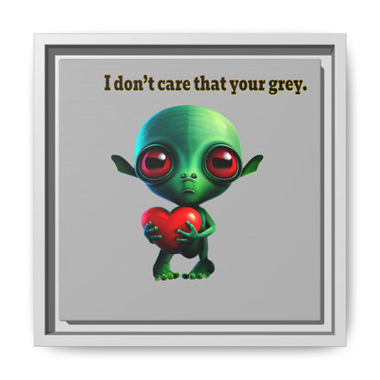I don't care that your grey - framed canvas art (light grey)