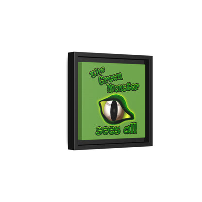 green monster - framed canvas art (green)