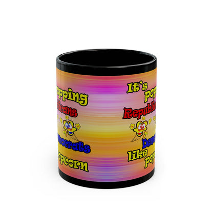 popping like popcorn - Black Mug (color blur)