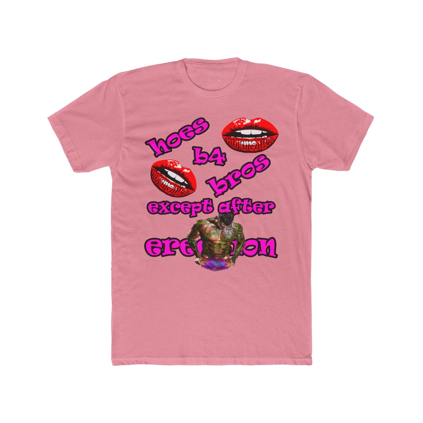 hoes b4 bros - Men's Cotton Crew Tee