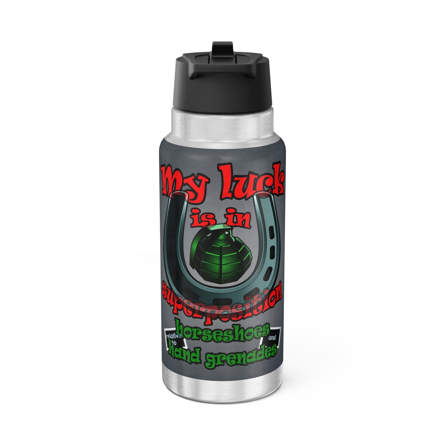 my luck - Gator Tumbler, 32oz  (grey-light grey)
