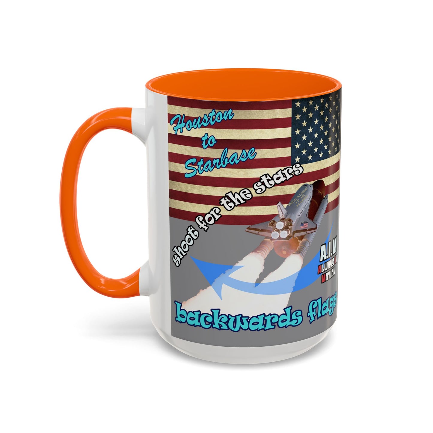 shoot for the stars - Accent Mug (grey)