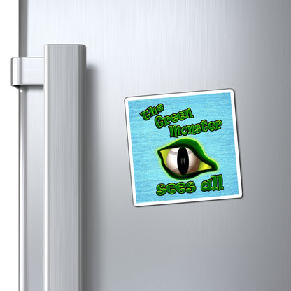 green monster - Magnets - (faded blue)