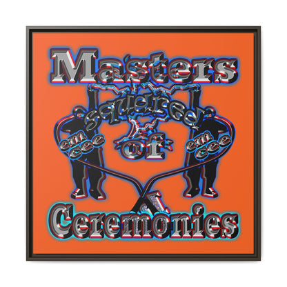 em cee squared - framed canvas art (orange)