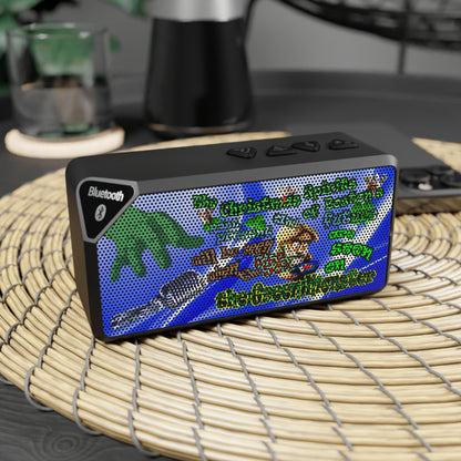 christmas spirits of boston - Jabba Bluetooth Speaker (blue-white wave)