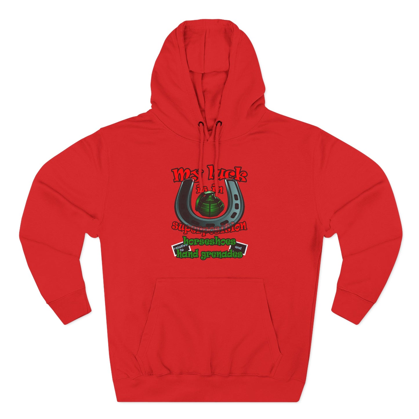 my luck - Three-Panel Fleece Hoodie