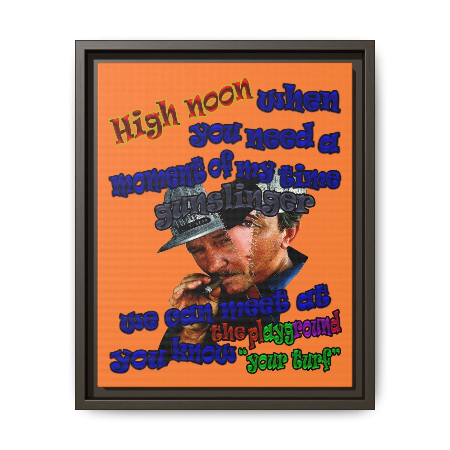 high noon - framed canvas art (crusta)