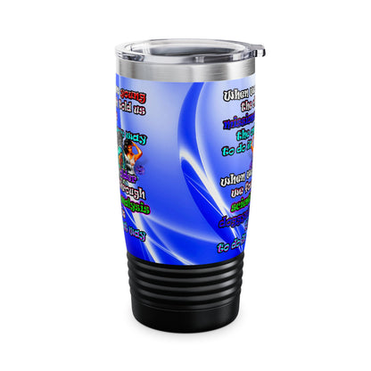 doggystyle - Ringneck Tumbler, 20oz (blue-white wave)