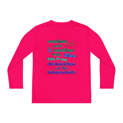declaration of the independents - Youth Long Sleeve Competitor Tee