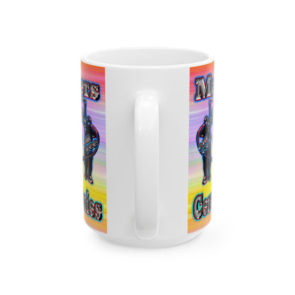 em cee squared - White Mug (color blur)