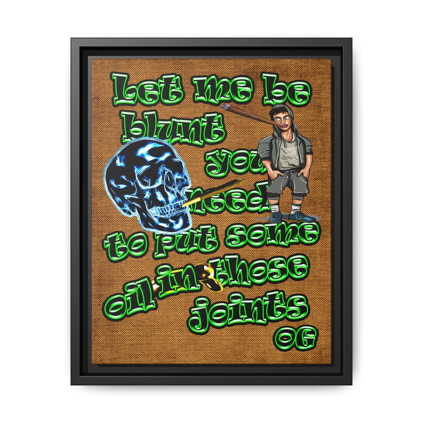 og - framed canvas art (brown papyrus)