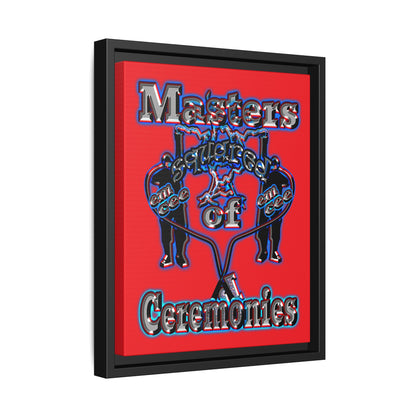em cee squared - framed canvas art (red)