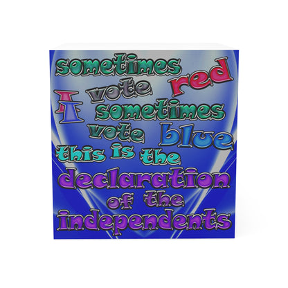declaration of the independents - note cube (blue-white wave)