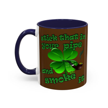 celtics logo - Accent Mug (brown)