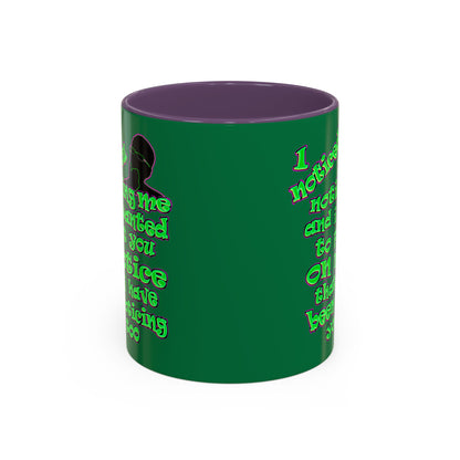 noticed you noticing - Accent Mug (dark green)