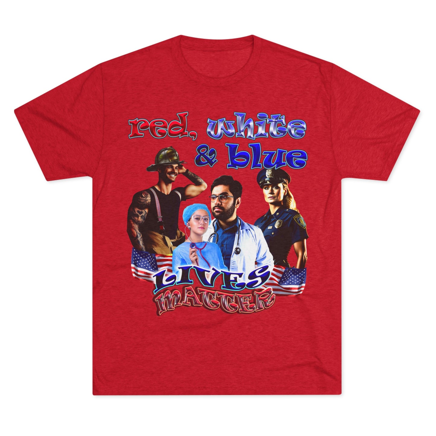 rw&b lives matter - Unisex Tri-Blend Crew Tee