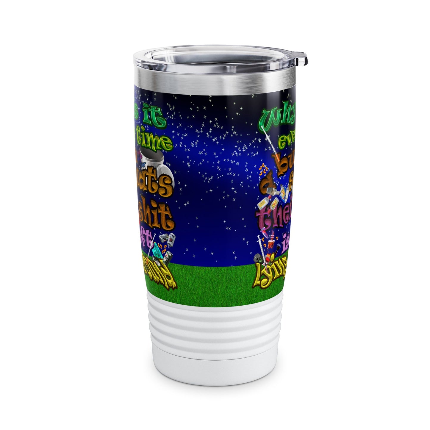 the bum's shit - Ringneck Tumbler, 20oz ('snoops' background)