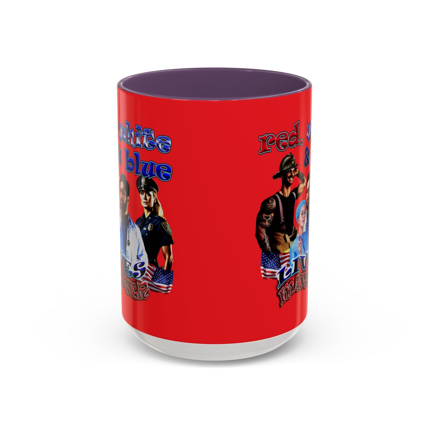 rw&b lives matter - Accent Mug (red)