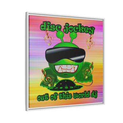 disc jockey - framed canvas art (color blur)