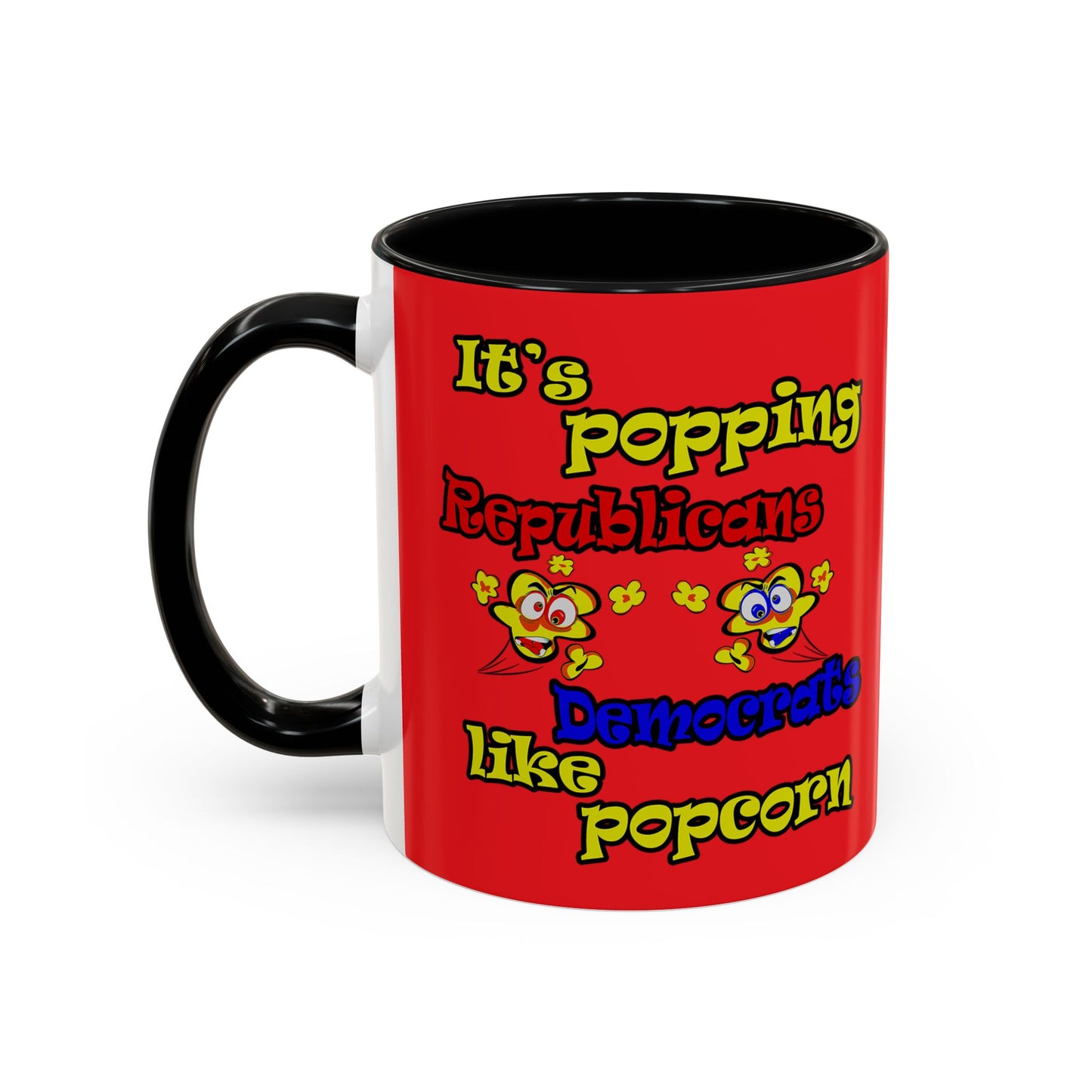 popping like popcorn - Accent Mug (red)