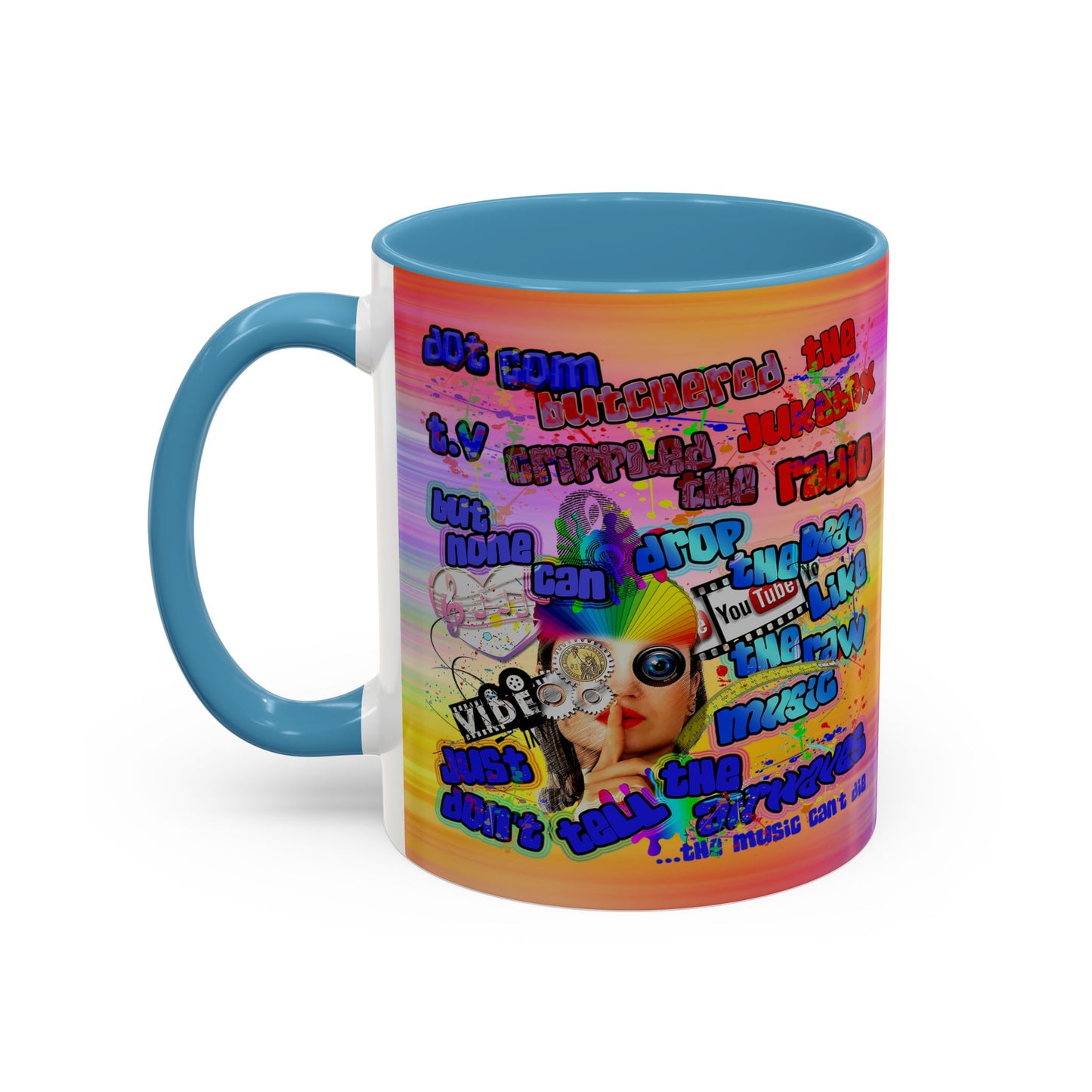 drop the beat - Accent Mug (color blur)