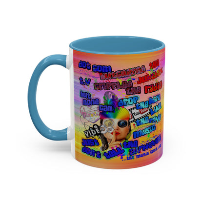 drop the beat - Accent Mug (color blur)