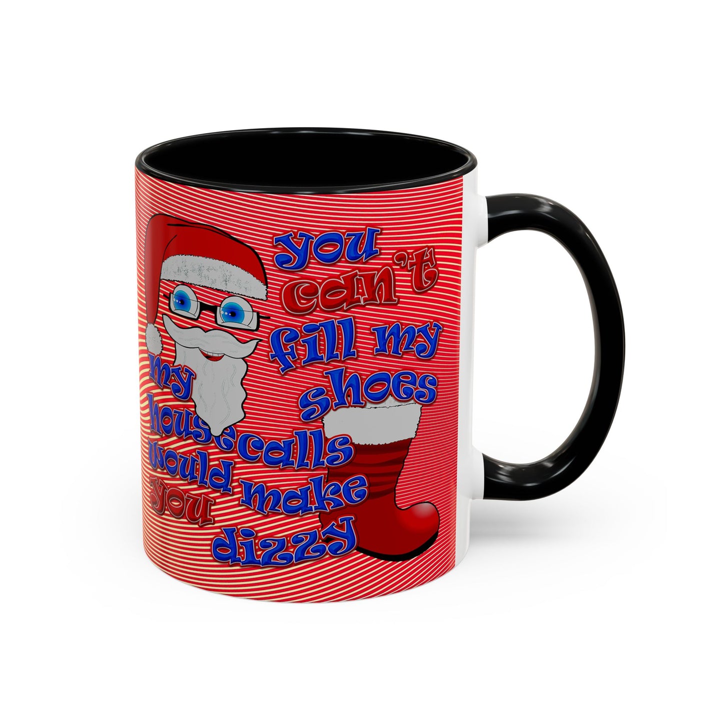 santa's shoes - Accent Mug (yellow-orange wave)