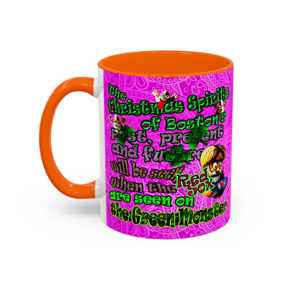 christmas spirits of boston - Accent Mug (pink swirl)