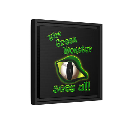 green monster - framed canvas art (black)