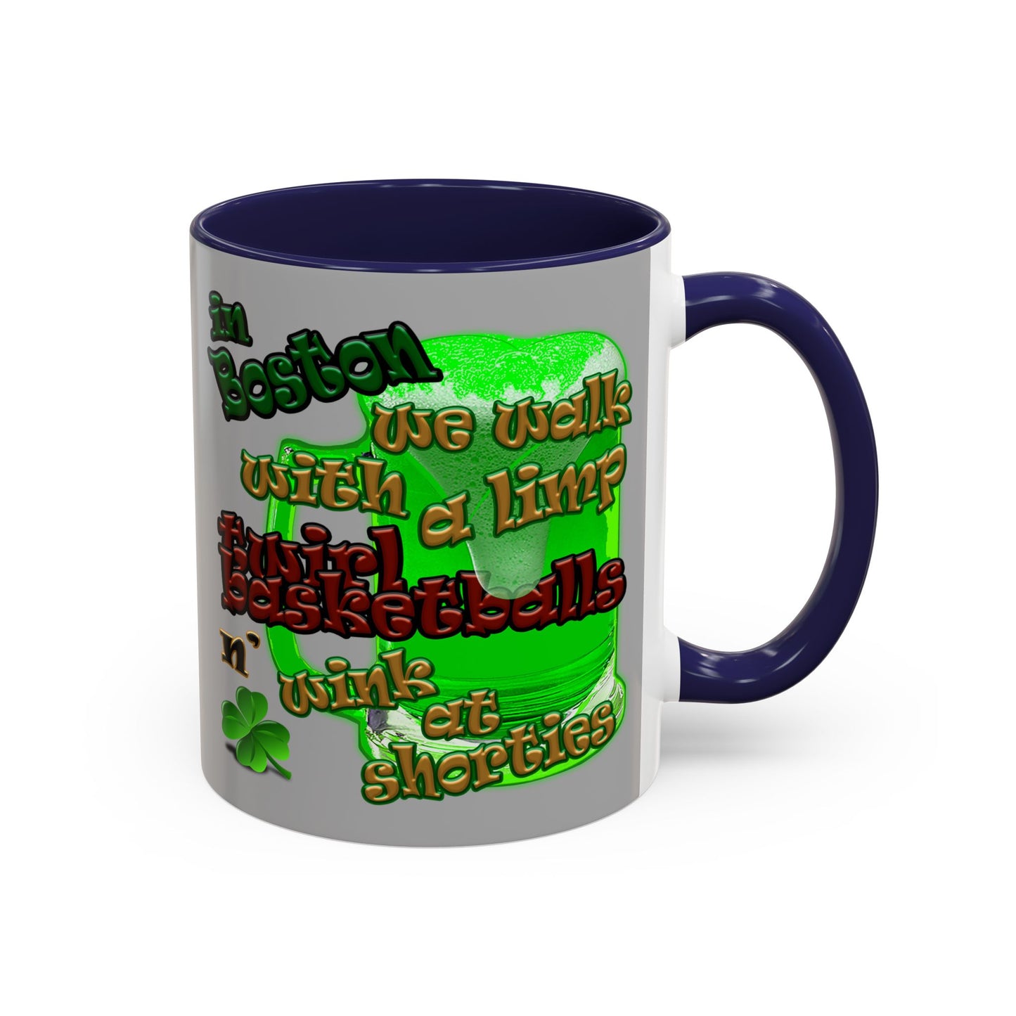 celtics logo - Accent Mug (light grey)
