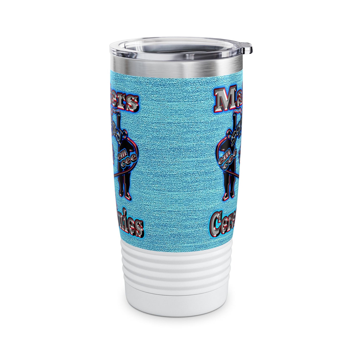 em cee squared - Ringneck Tumbler, 20oz (faded blue)
