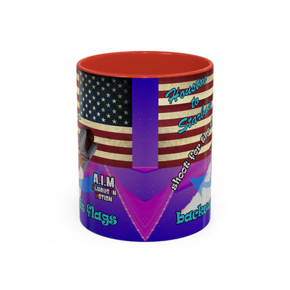 shoot for the stars - Accent Mug (purple-pink wave)