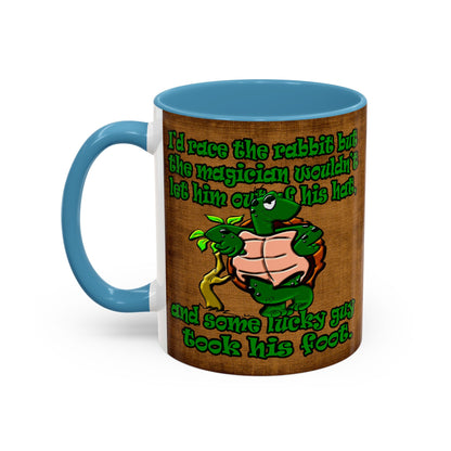 turtle race - Accent Mug (brown papyrus)