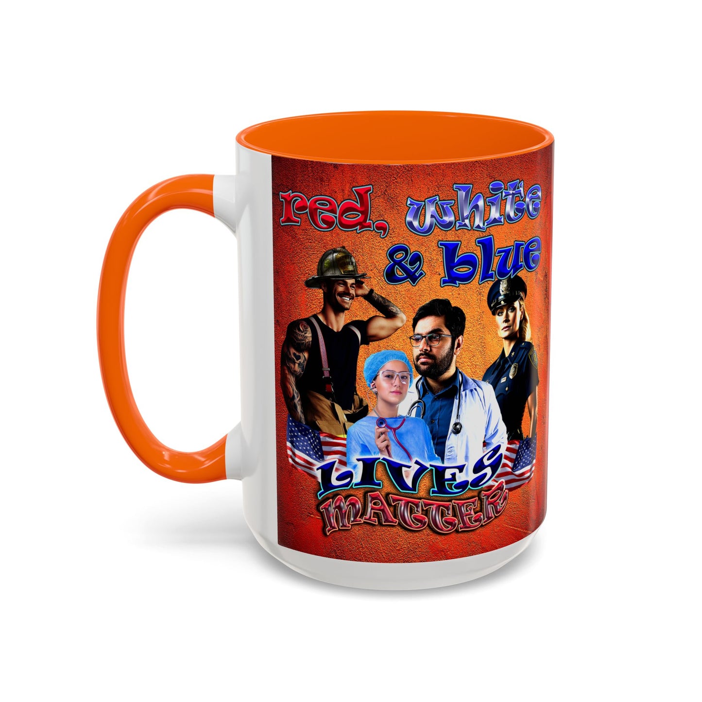rw&b lives matter - Accent Mug (burnt orange)