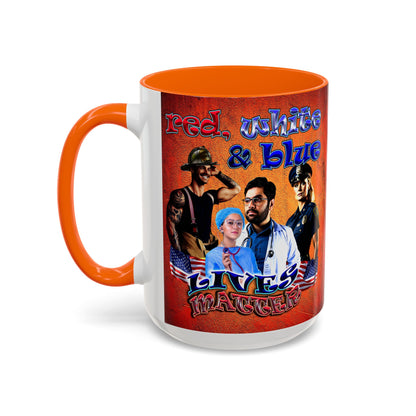 rw&b lives matter - Accent Mug (burnt orange)