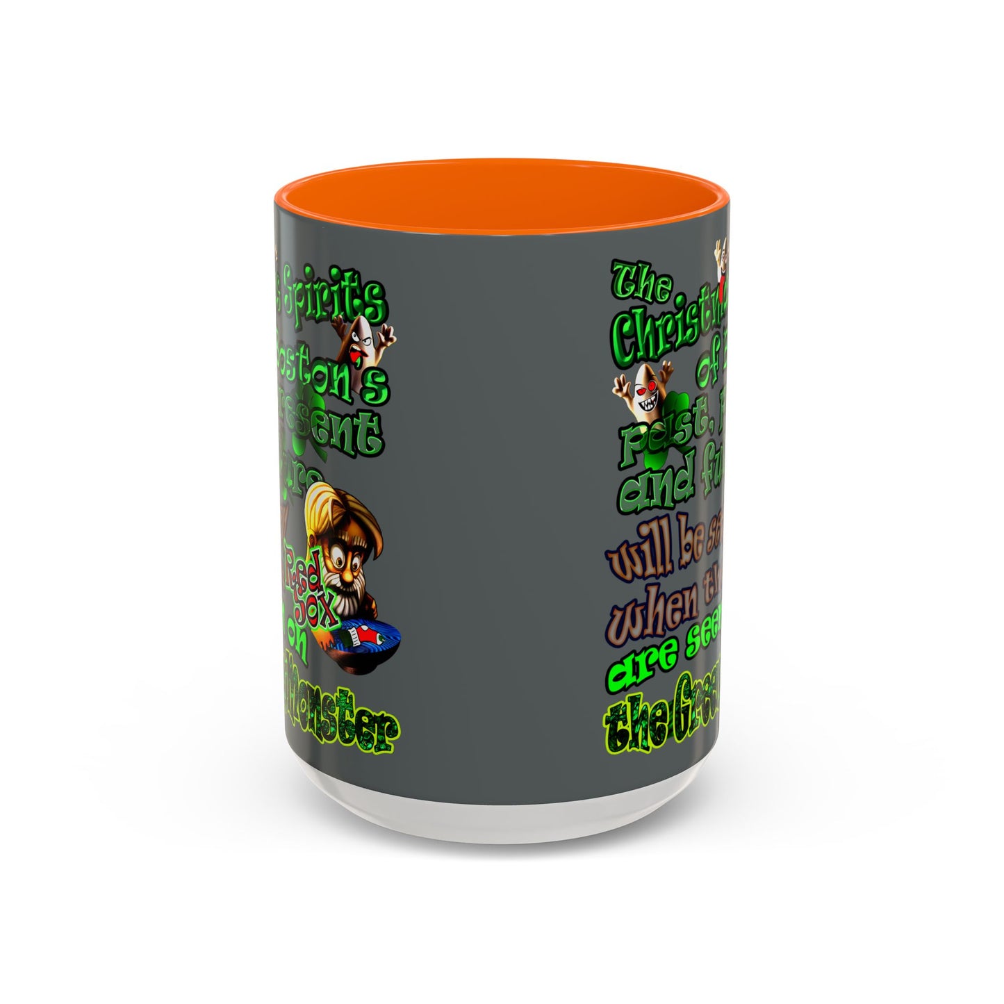 christmas spirits of boston - Accent Mug (dark grey)