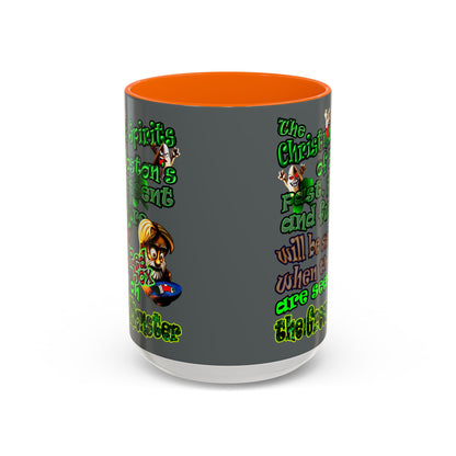 christmas spirits of boston - Accent Mug (dark grey)