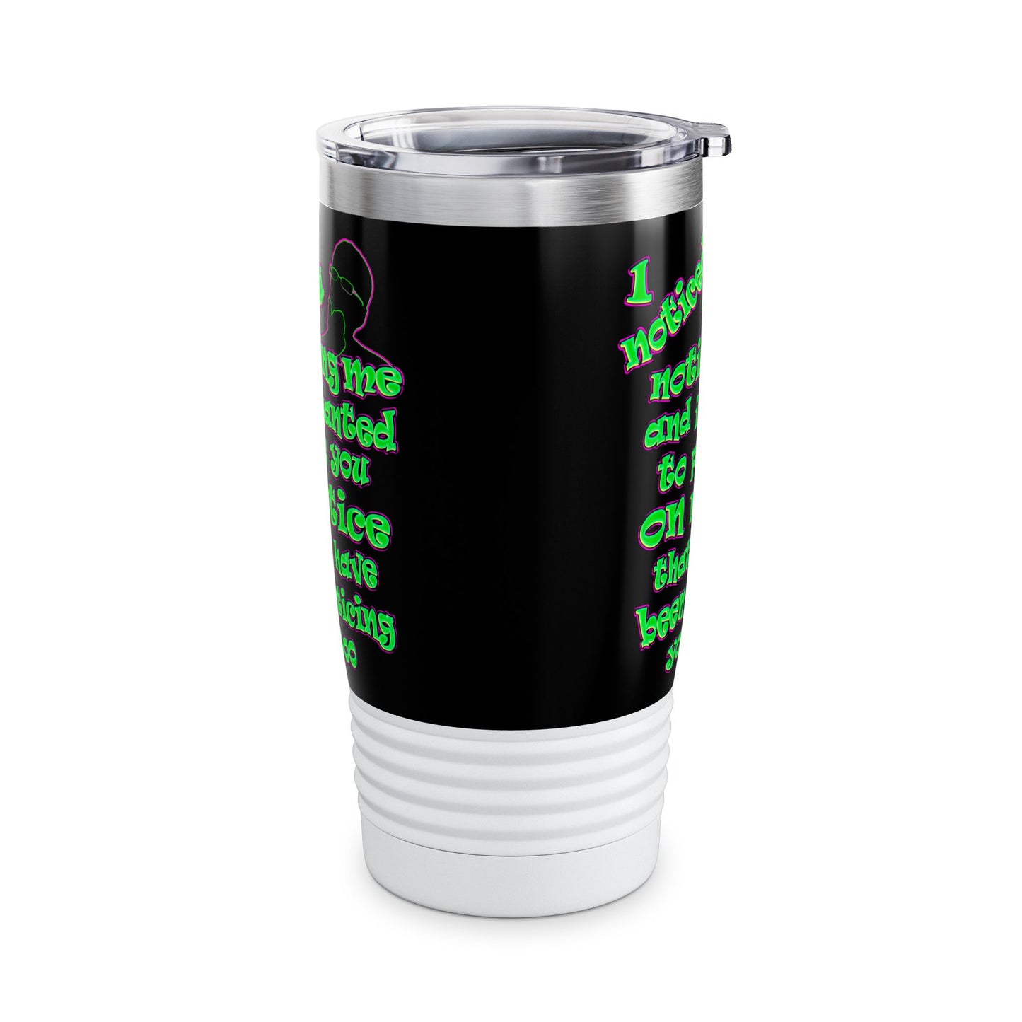 noticed you noticing - Ringneck Tumbler, 20oz (black)