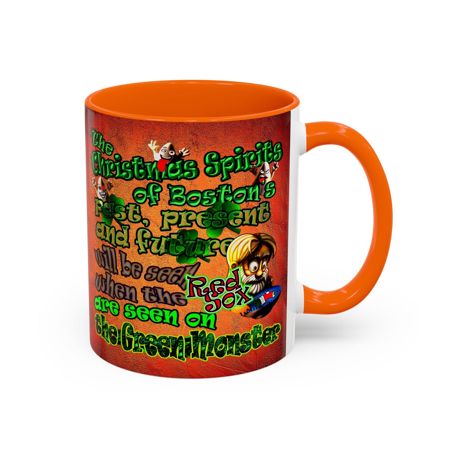 christmas spirits of boston - Accent Mug (burnt orange)