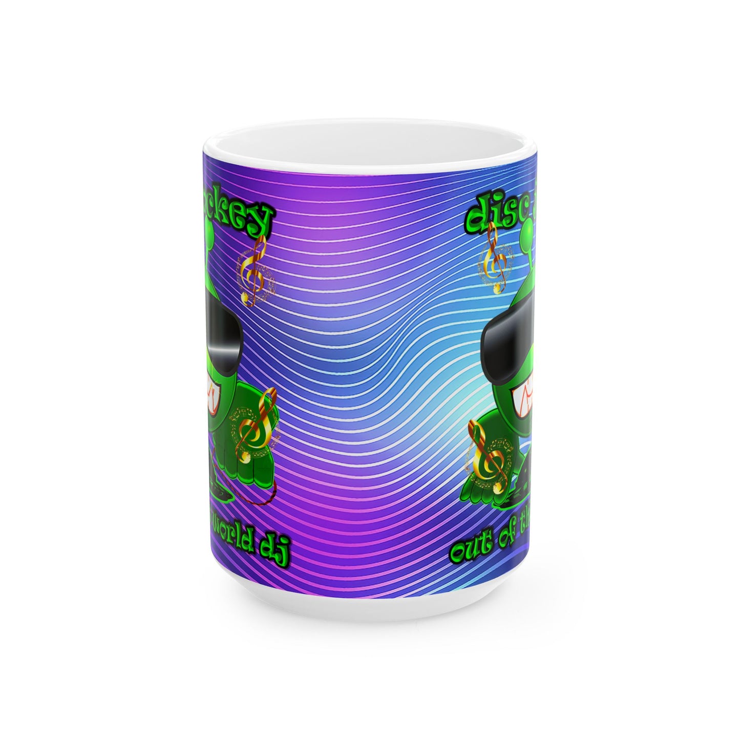 disc jockey - White Mug (purple wave)
