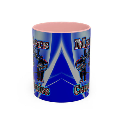 em cee squared - Accent Mug (blue-white wave)