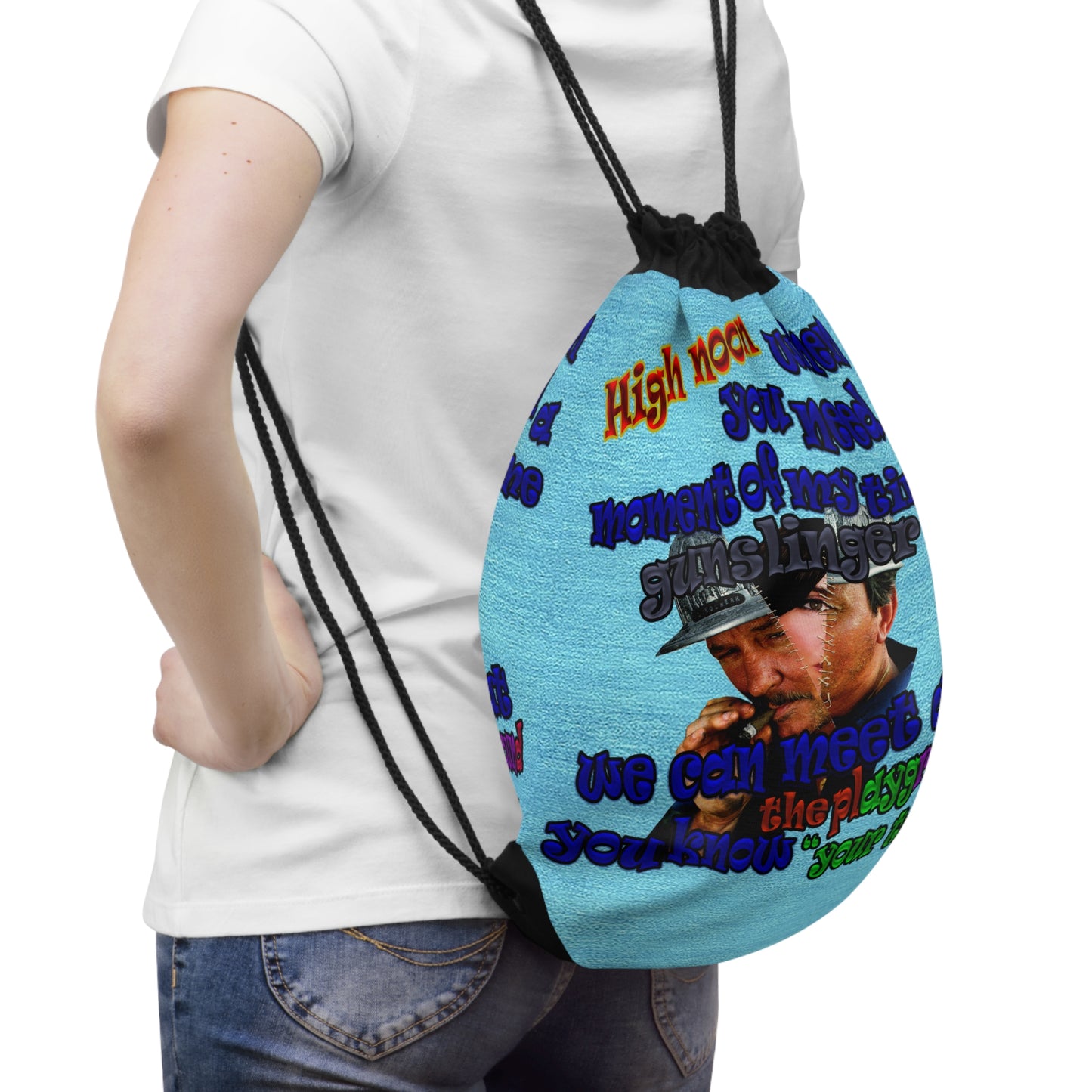 high noon - Drawstring Bag (faded blue)