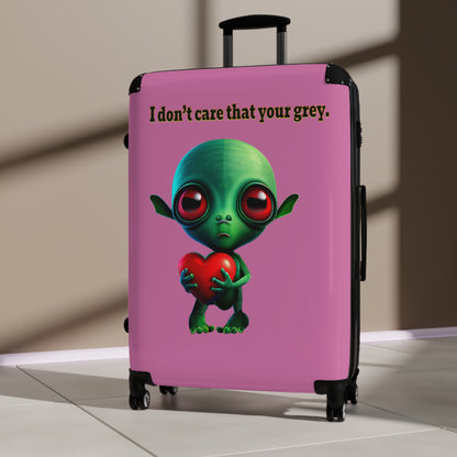I don't care that your grey - Suitcase (light pink)