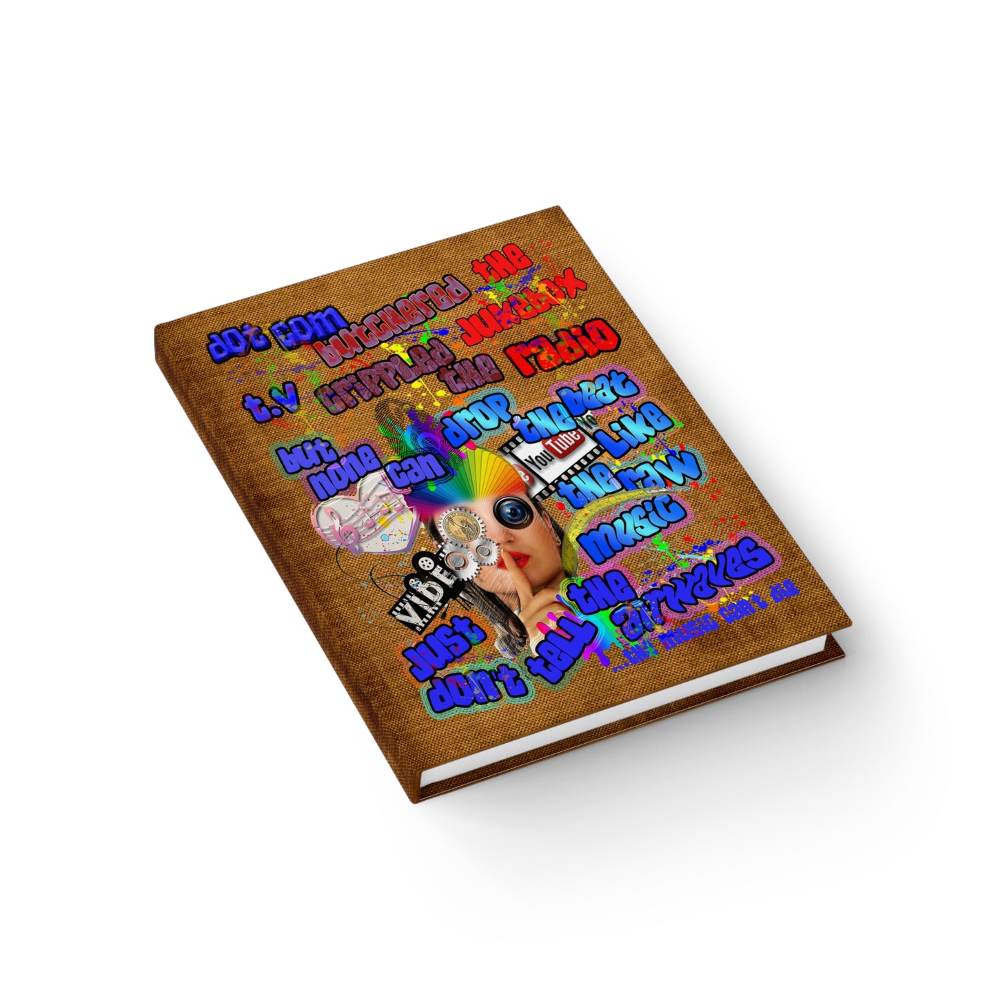 drop the beat - journal-lined (brown papyrus)