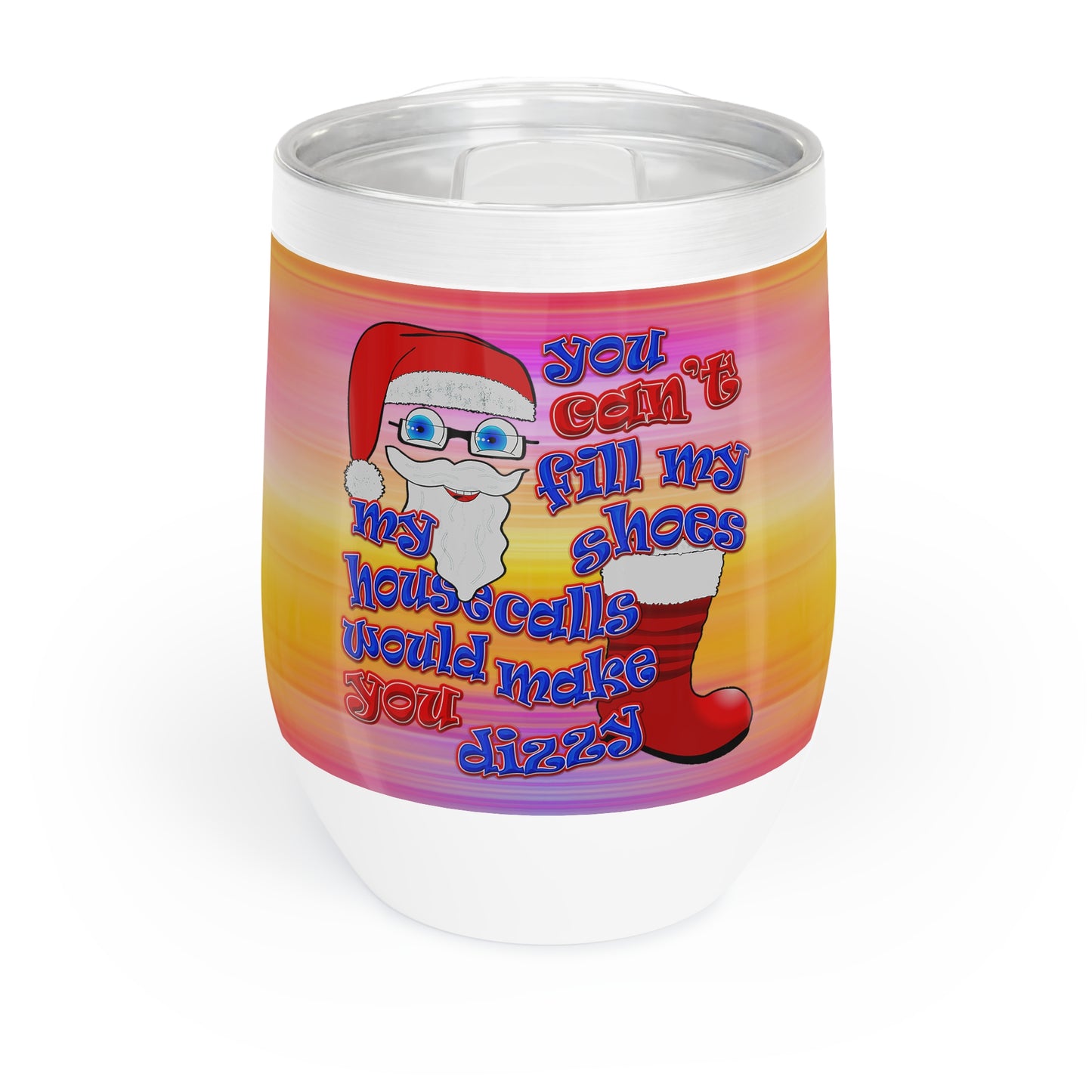 santa's shoes - Chill Wine Tumbler (color blur)