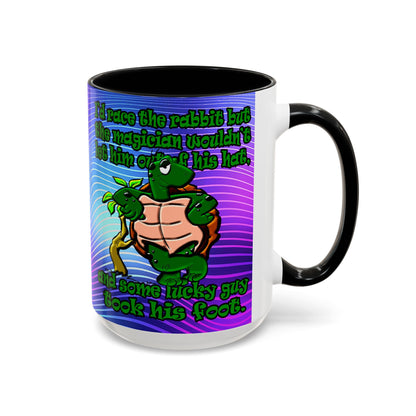 turtle race - Accent Mug (purple wave)