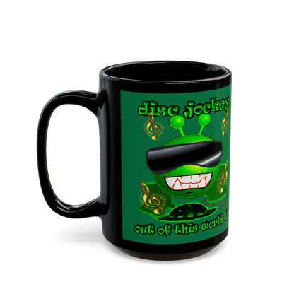 disc jockey - Black Mug (dark green)