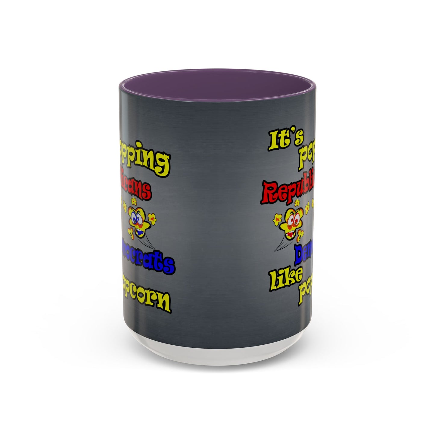 popping like popcorn - Accent Mug (grey-light grey)